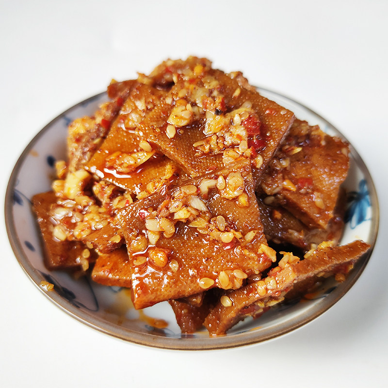 湖南香辣豆腐干平江香干蒜香味酱干曾师傅石磨豆干三角干子250g