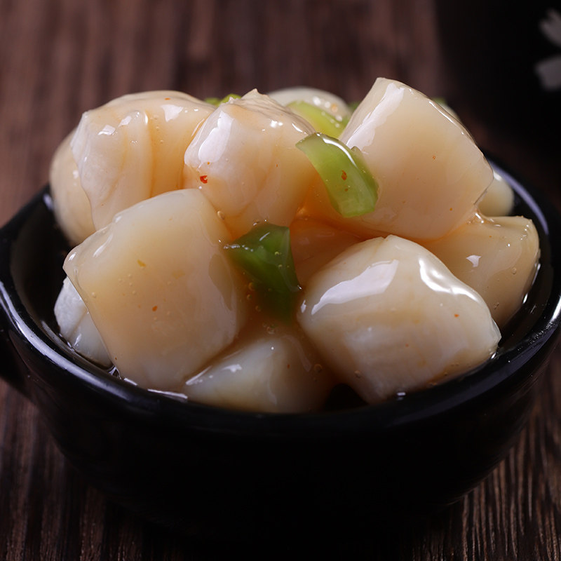 芥末贝柱即食凉菜寿司料理海鲜小菜开胃菜方便扇贝柱