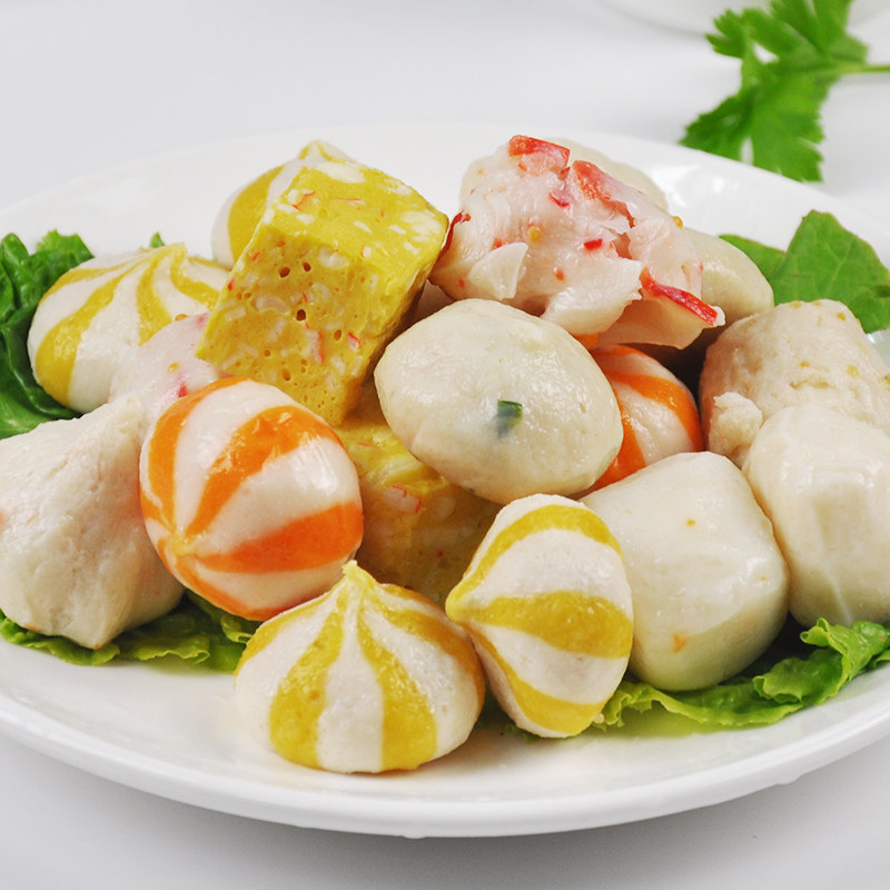 火锅特色丸子组合装8种口味全家福食材豆捞丸子套装海鲜鱼丸