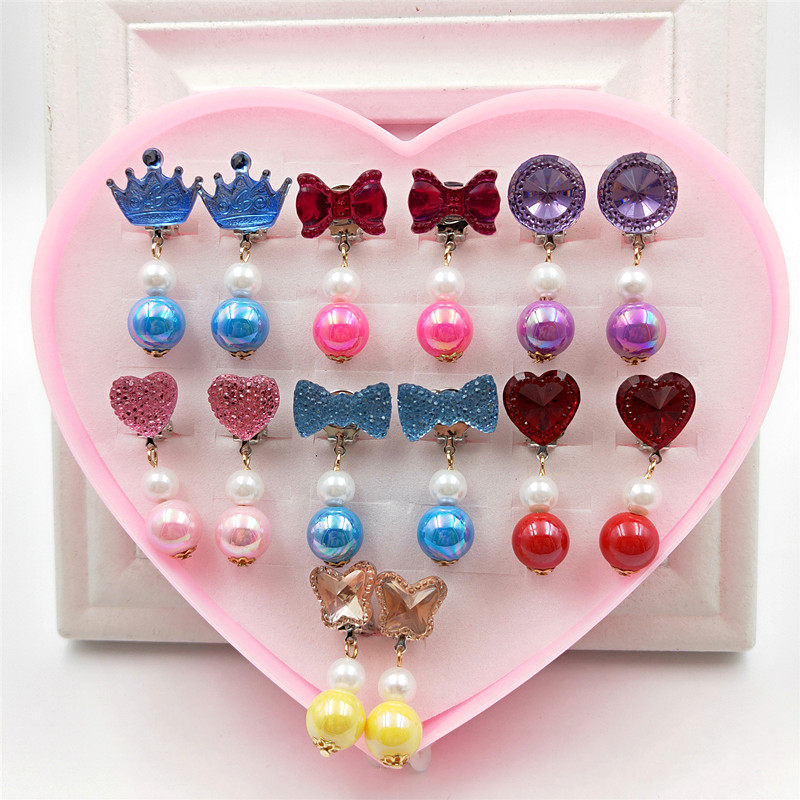 儿童无耳洞耳宝宝卡通耳饰公主可爱爱假耳坠耳环