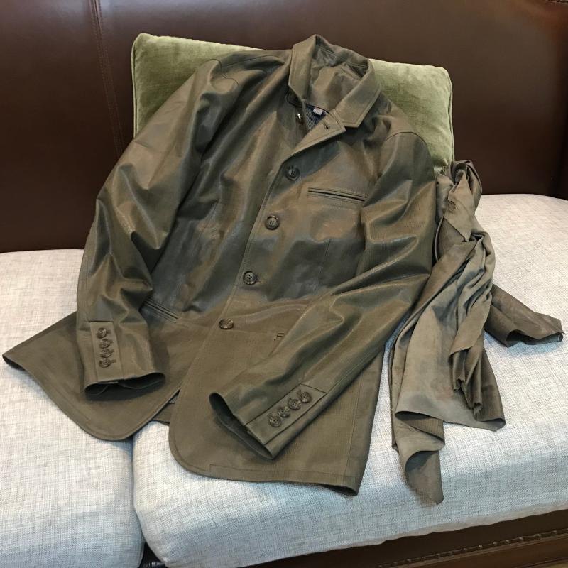 抢先出美国奢品！意大利昂贵绵羊绒面皮真皮皮衣男皮西装低调奢华