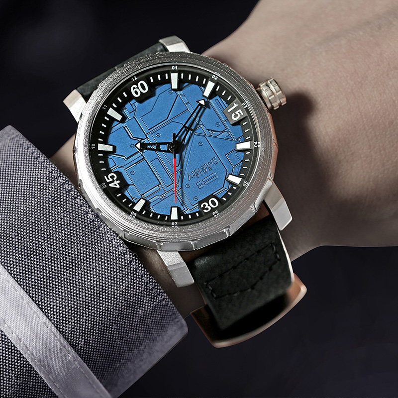 表盘手表时间刺客男学生潮流人生线路板超大真皮指针式国产腕表