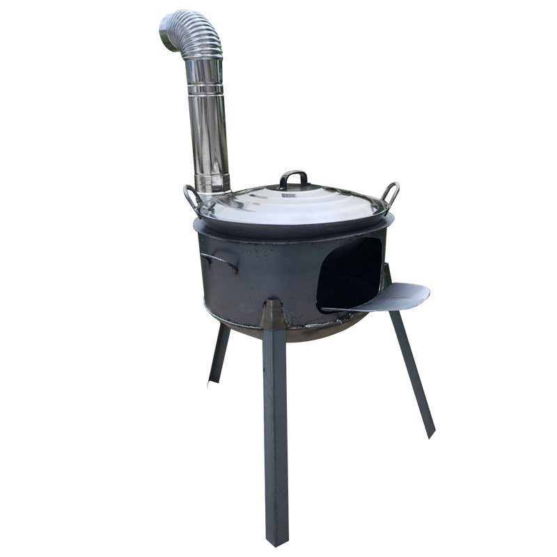 柴火灶家用农村柴火炉户外便携钢板大口做饭锅台节能野营材火炉灶