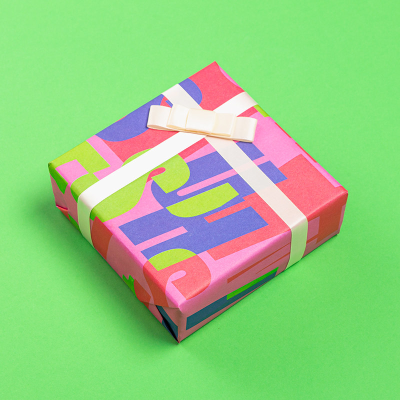 礼物包装纸jinsan送人礼品女生生日包装袋炫彩字母包装纸