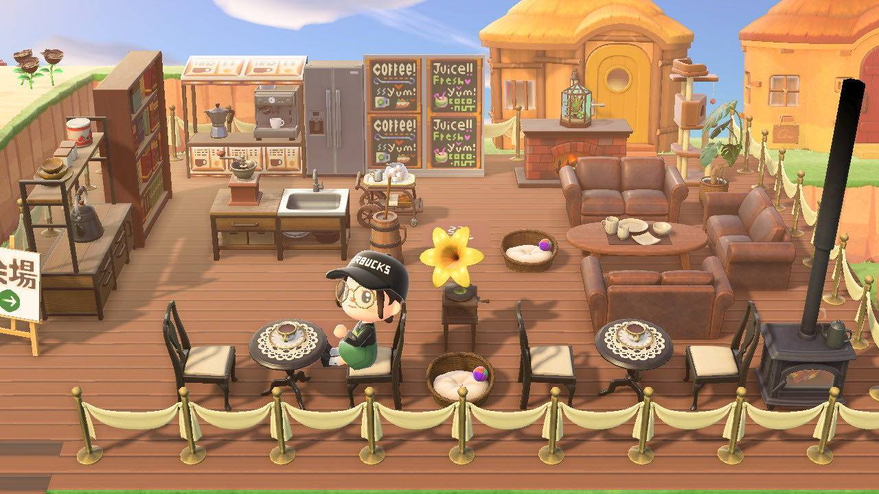 动物森友会动户外装饰家具全套室外咖啡店岛屿amiibo