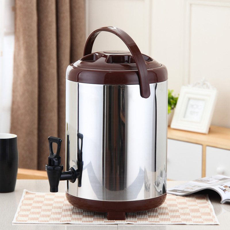 不锈钢奶茶茶桶双层保温咖啡果汁豆浆桶茶水桶饭盒