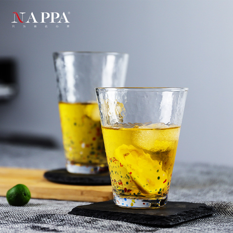 nappa日式ins餐厅家用玻璃冷饮水杯果汁早餐玻璃杯