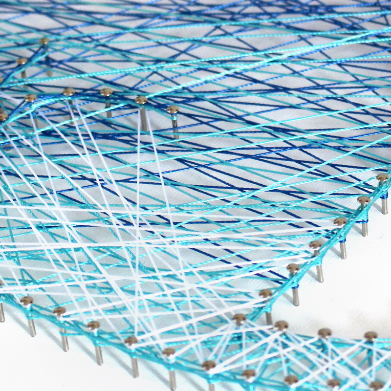 北欧星空猫纱线画成品钉子线画缠绕线画装饰画手工diy礼物材料包