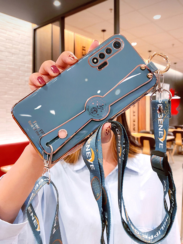 华为nova6手机壳nove6se保护硅胶套5g版wlz一an00斜挎4g带挂绳al10