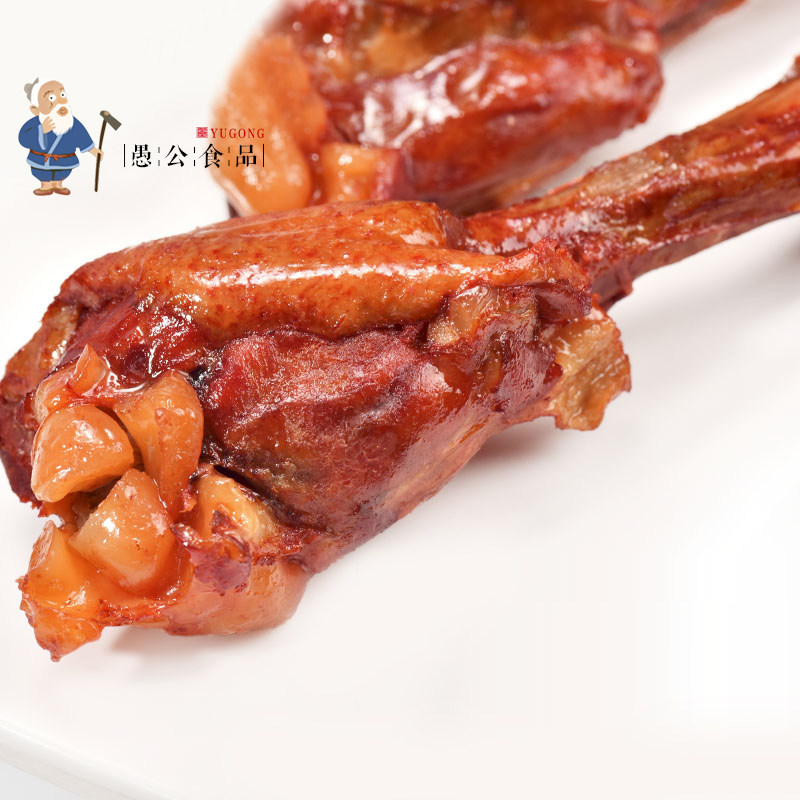 无穷酱卤鸭小腿480g整箱香辣卤味鸭翅根麻辣烤鸭腿黑鸭味鸭腿熟食