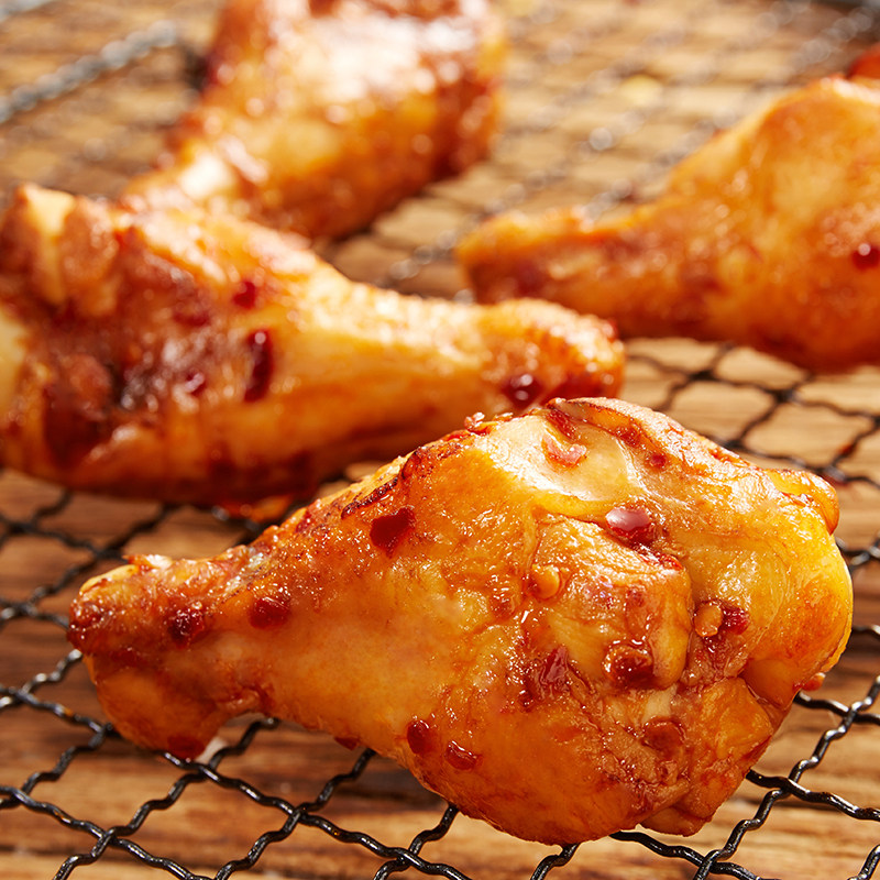 无穷烤鸡翅根60克小鸡腿香辣味蜂蜜真空即食卤味熟食肉食鸡腿零食