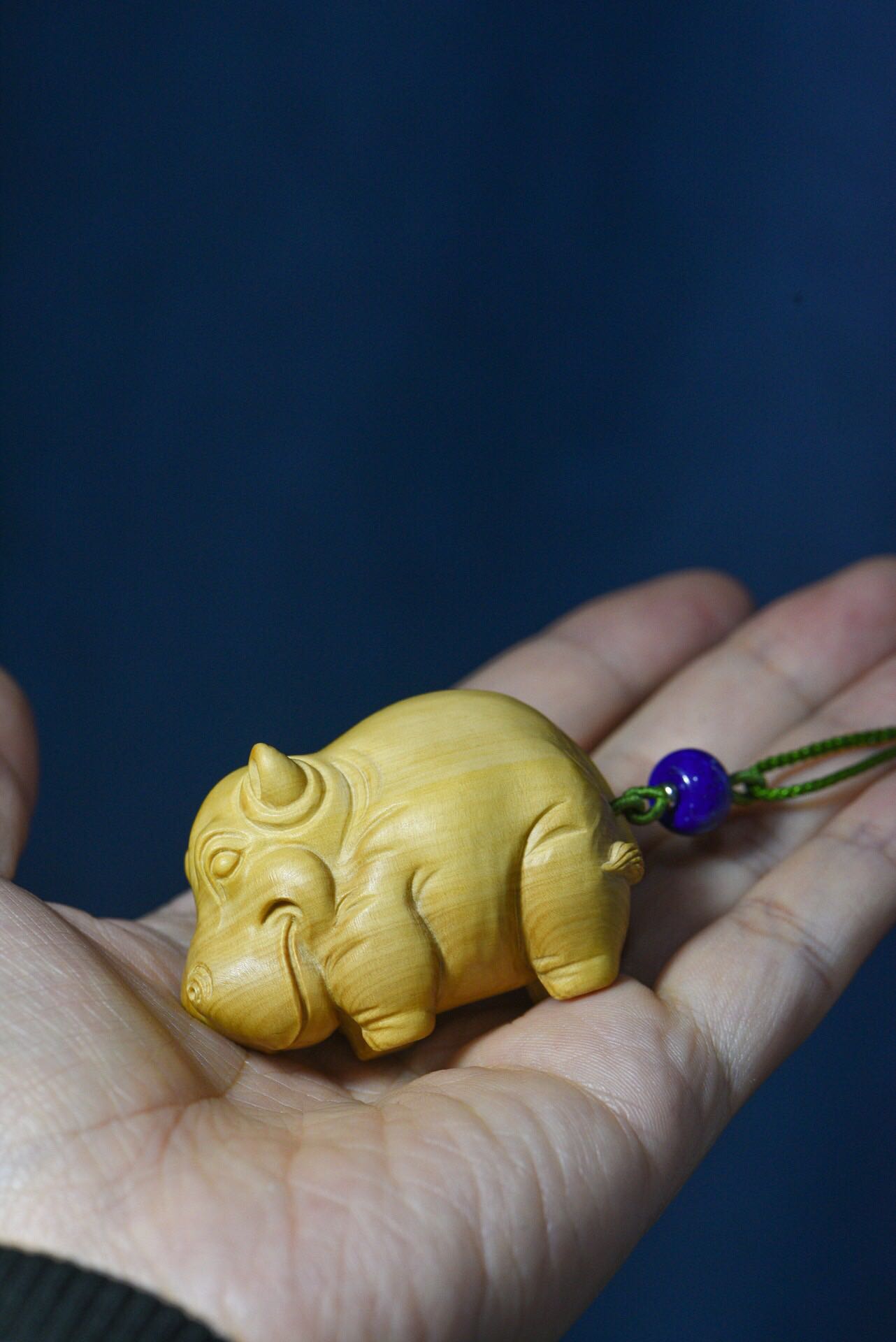 黄杨木雕小件河马动物手把随身把玩件女送福其他diy饰品配件