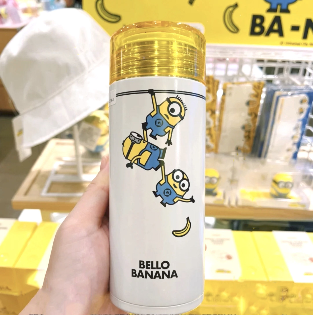 miniso名创优品小黄人系列香蕉杯套保温杯260ml卡通饮水保温杯