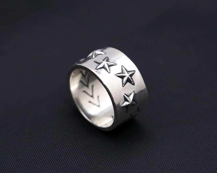 老司机品质保证s925纯银cody亚裔五星戒指男女情侣戒指
