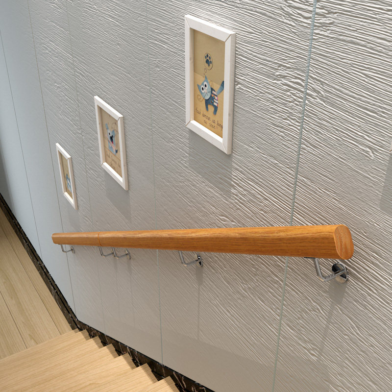 扶手靠墙楼梯实木欧式家用幼儿园老人室内别墅楼梯扶手