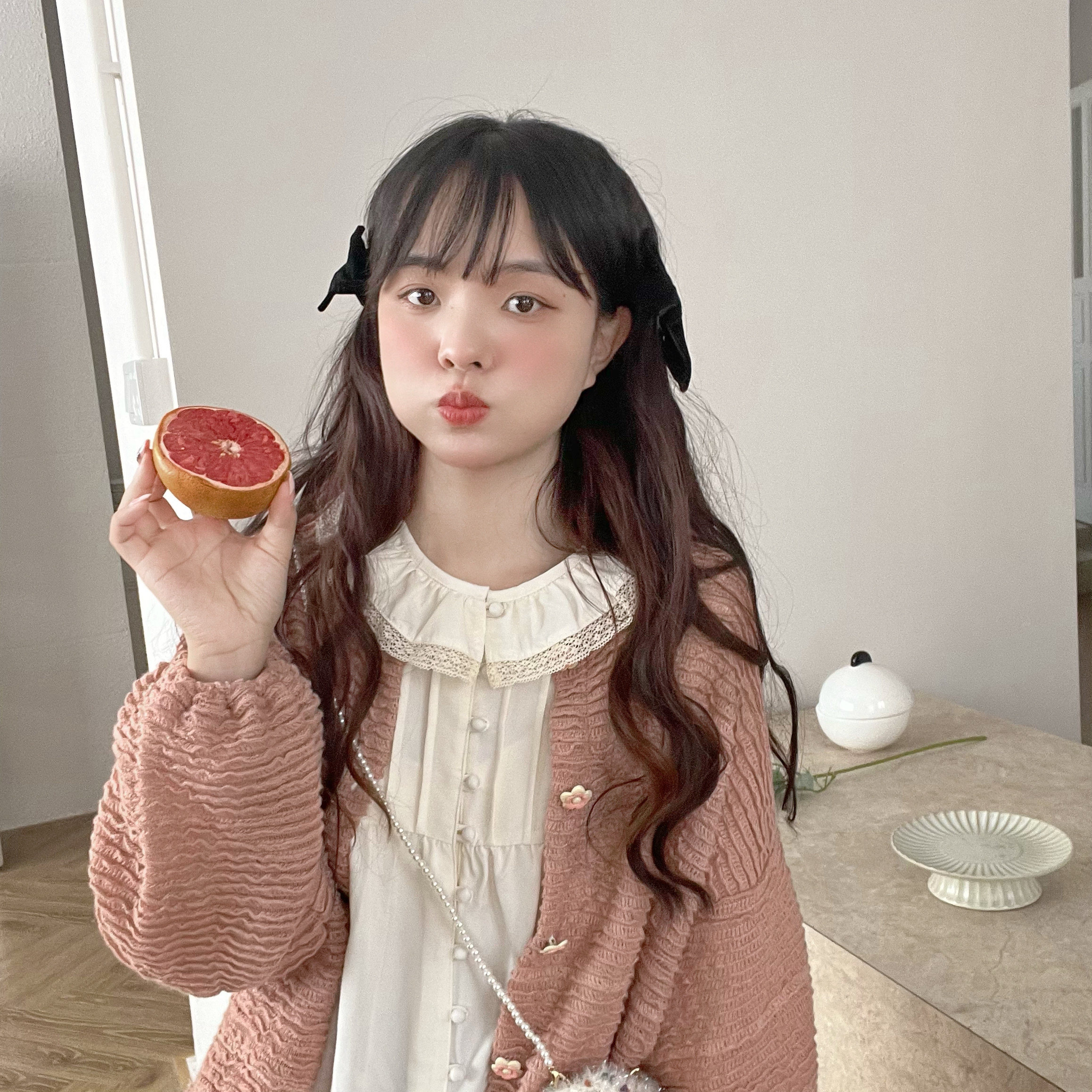 衬衫doll原创公主杏色法式2022新款甜美美少女衬衫