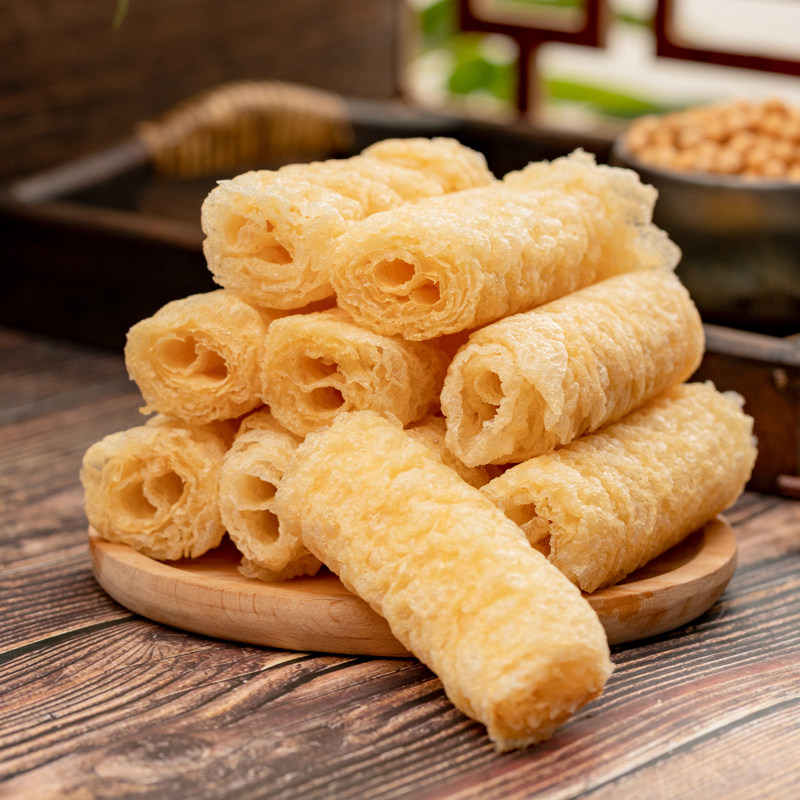 潮达黄金响铃120克盒装炸脆豆腐皮火锅麻辣烫螺蛳其它干货