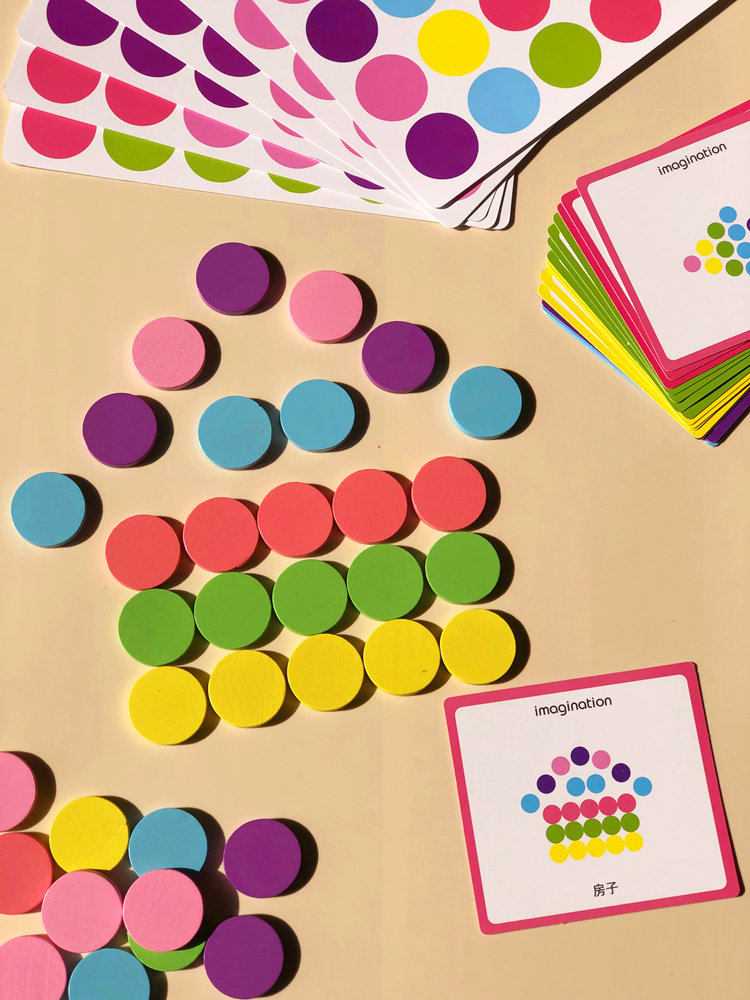 蒙氏早教益智玩具颜色分类配对启蒙幼儿园动脑认知其他形状认知