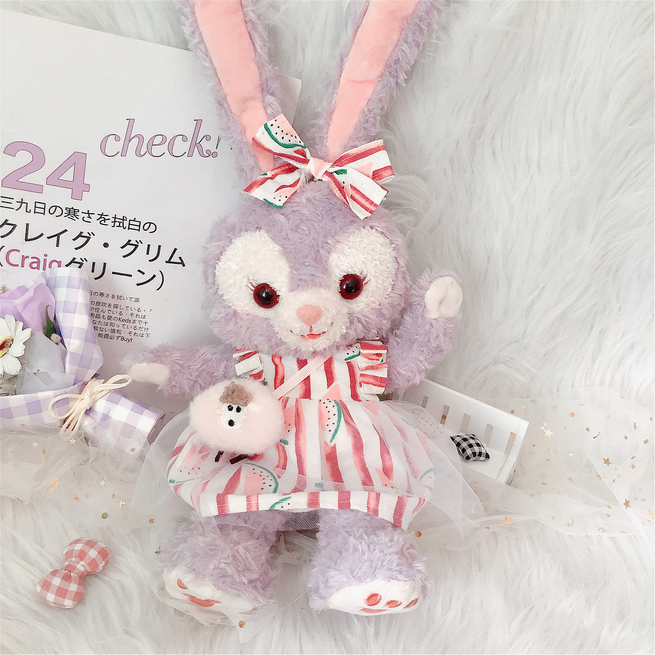 星黛露公仔骨架兔子毛绒玩具史黛拉兔迪士尼玩偶女生闺蜜生日礼物