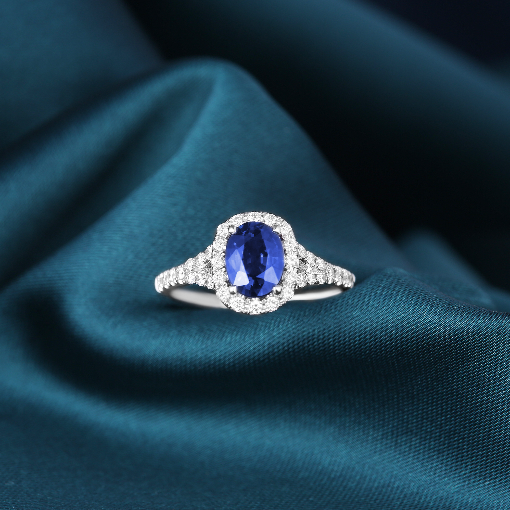 优雅dechuang18k金天然天然蓝宝石戒指雅时尚宴会商务商务通手饰