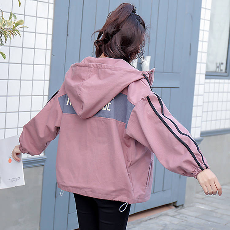 外套春秋韩版学院风ins宽松百搭休闲中学生少女风衣工装夹克衣服