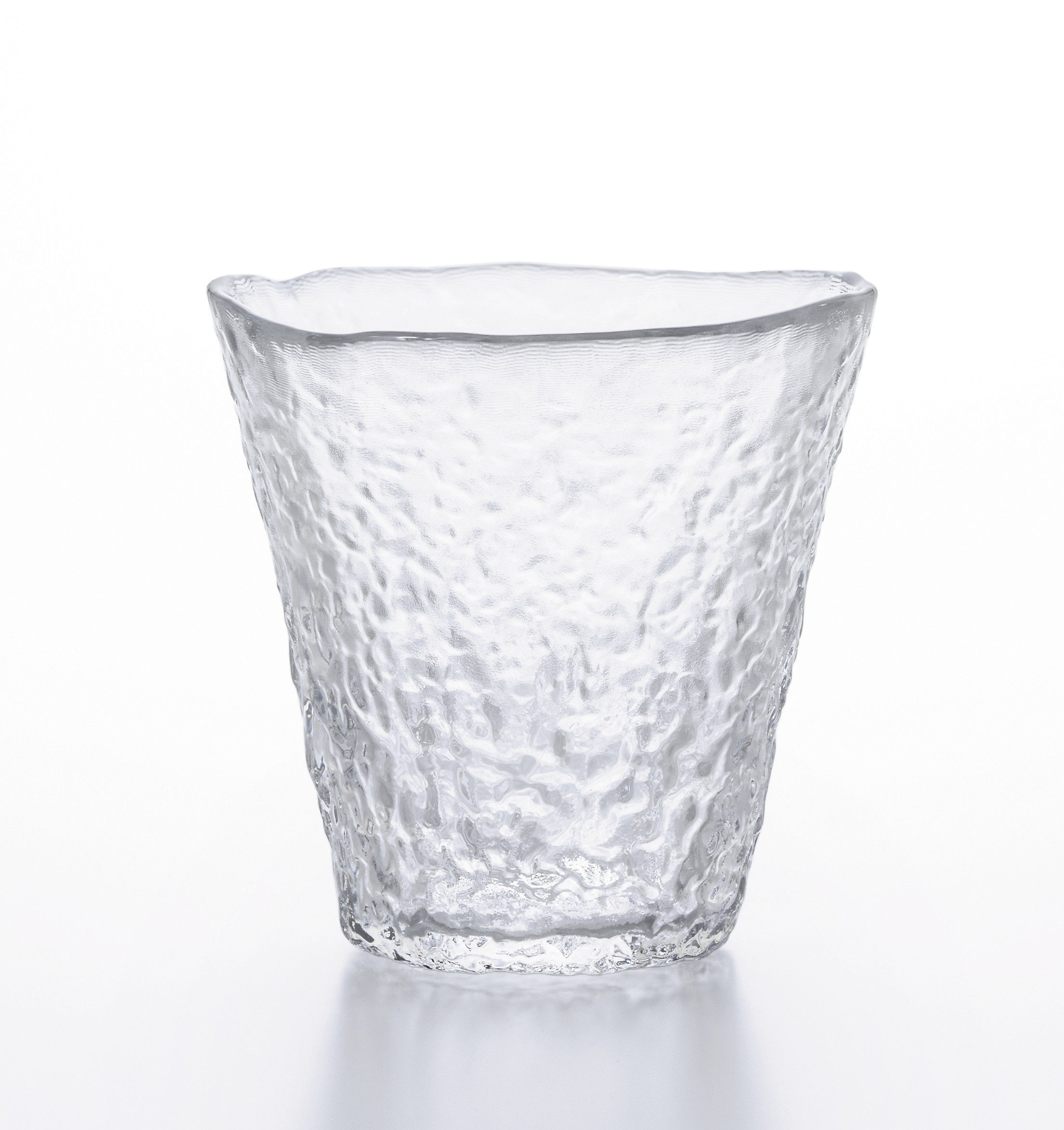 津轻aderia初雪手工玻璃杯日本石冢哨子锤目茶杯茶杯