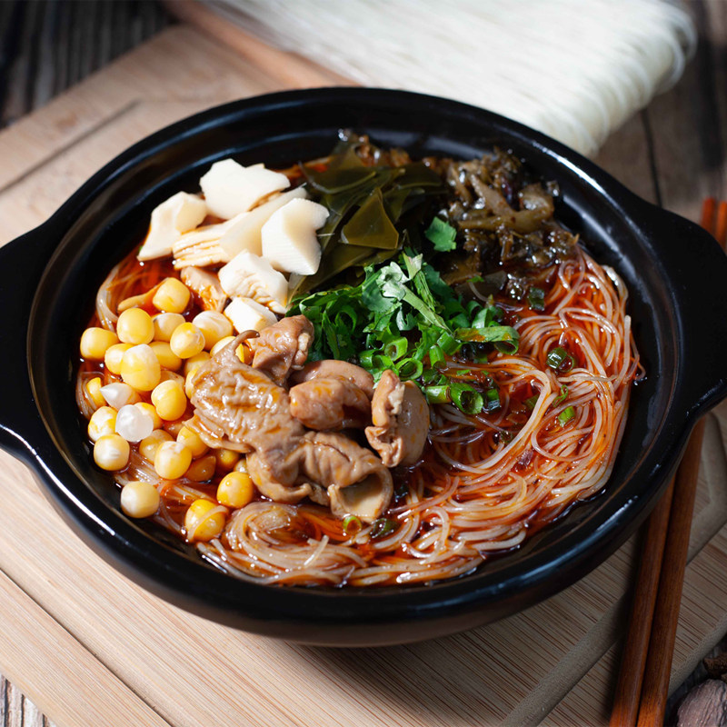 小愚绵阳米粉肥肠210gx5方便食品麻辣米线冲泡方便面