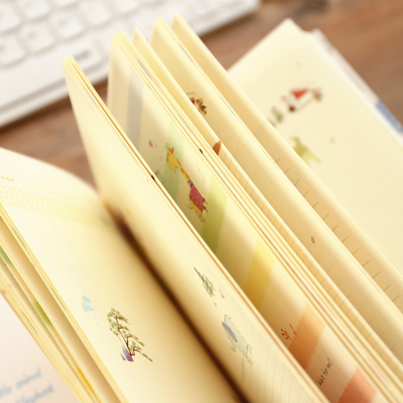 可爱动物彩色内页日记本小清新学生插画笔记小本笔记本