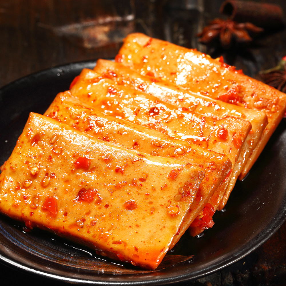 邬辣妈 湖南鱼豆腐零食500g散称 湖南特产鱼板烧约32包香辣豆干