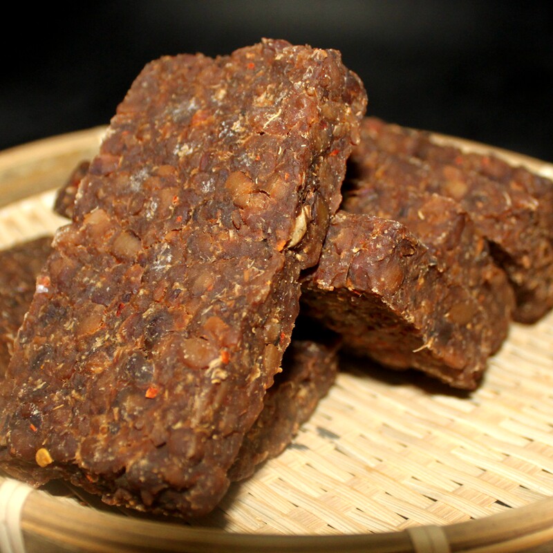 豆豉云南特产傣味饼臭德宏梁河豆鼓片方块豆鼓蔬菜干