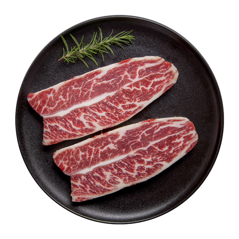 牛小排美国安格格斯雪花500g进口原切新鲜去骨牛排