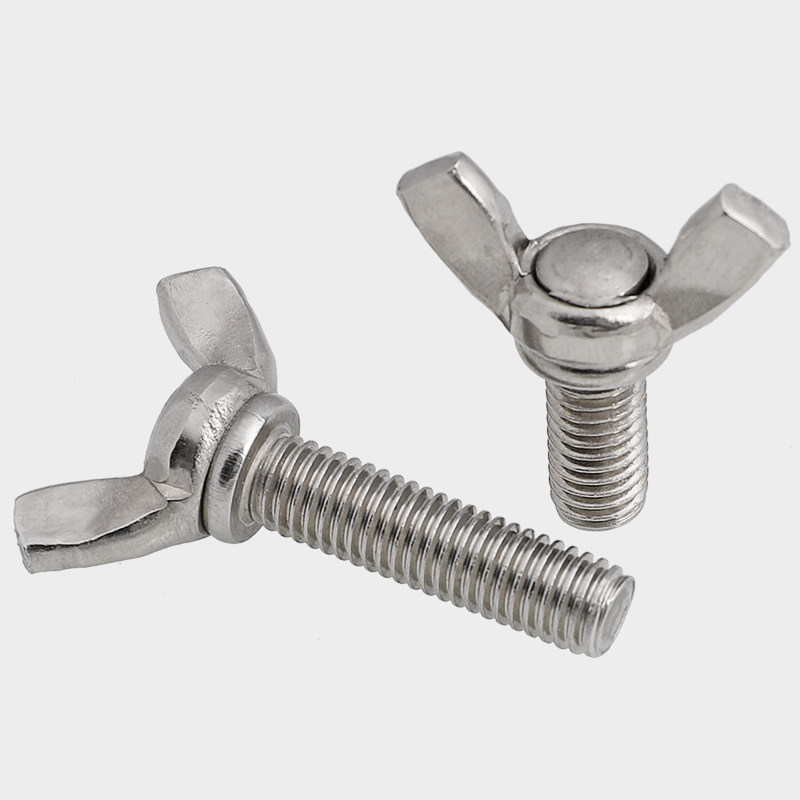 不锈钢蝶形螺丝蝴蝶羊角元宝手拧蝶型螺栓m3m4m5m6m8m10螺栓