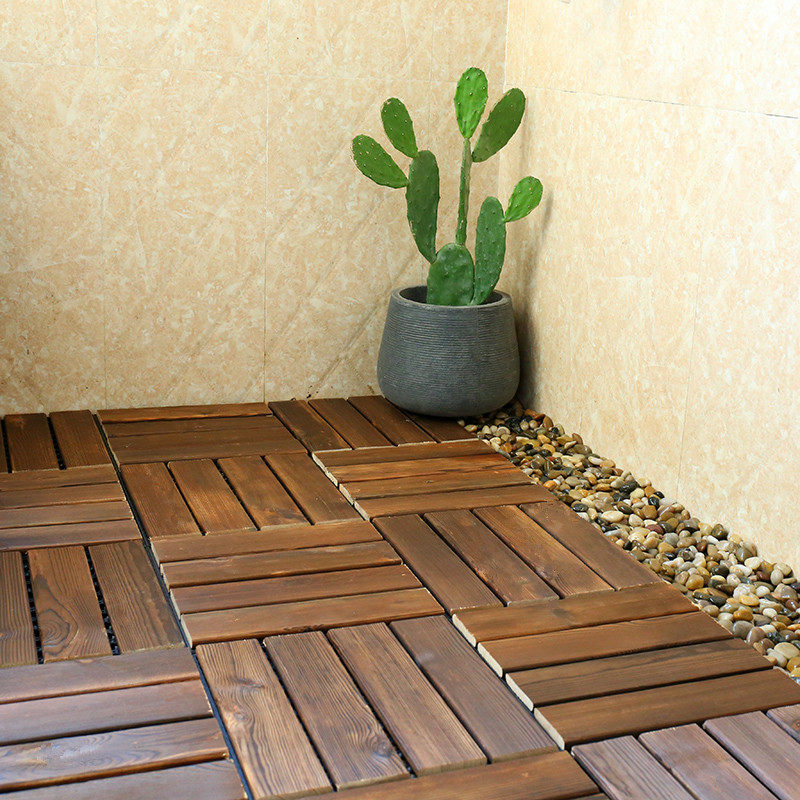 防腐木碳化木地板阳台露台户外庭院花园室外阳光房地板实木地板