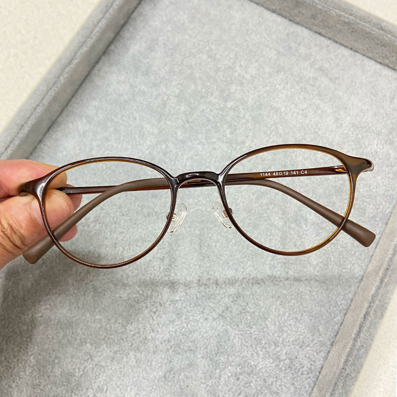 眼镜超轻塑钢茶色镜框近视近视眼男女ins全框眼镜架