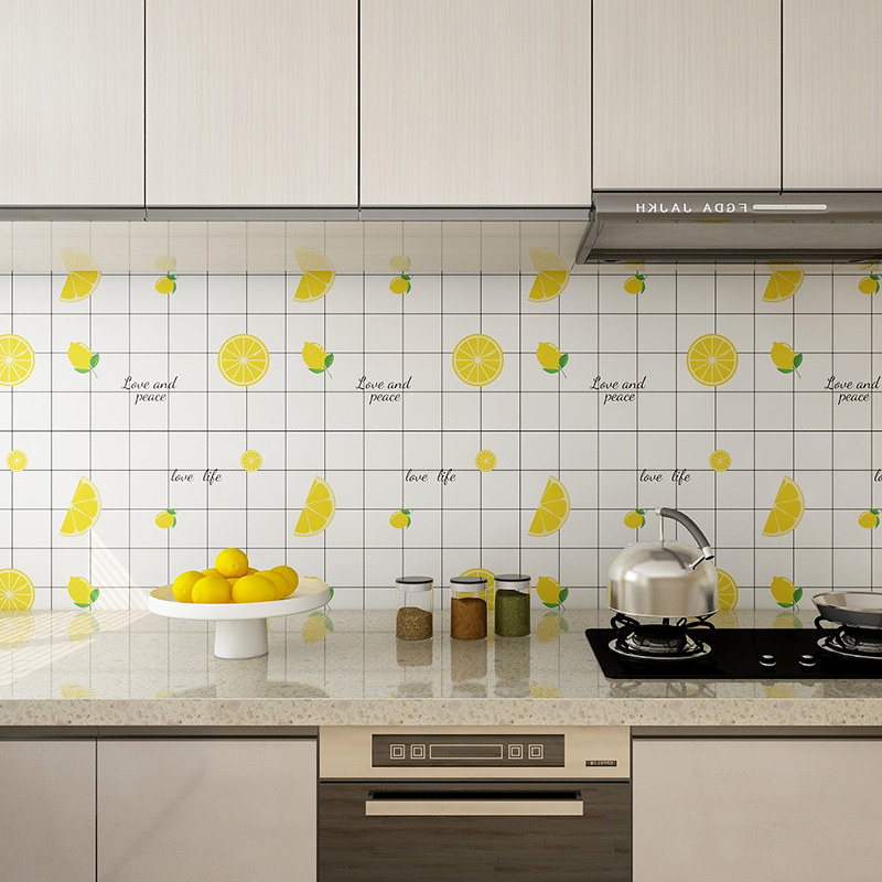 厨房防油贴纸家居简约卡通墙贴灶台墙贴