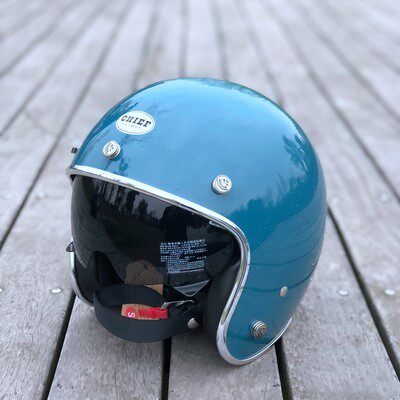 现货台湾chief复古电动摩托车男女情侣头盔遮阳摩托车头盔
