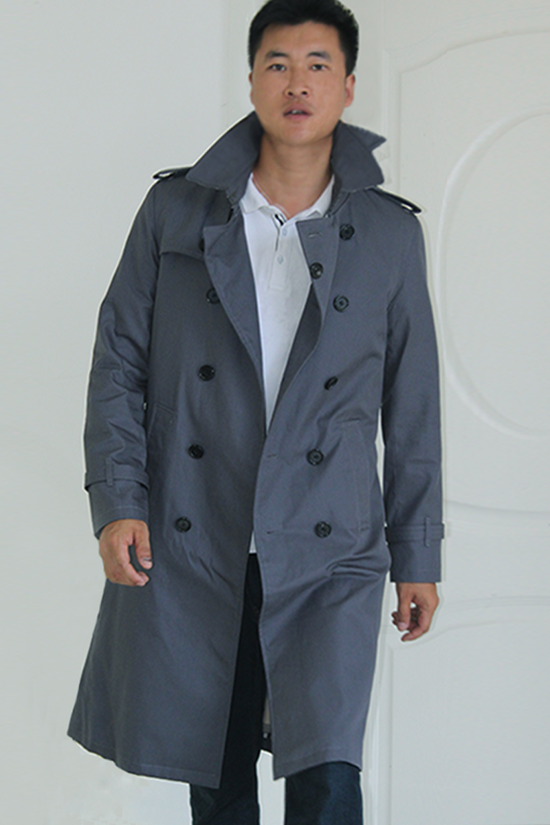 trenchcoat经典战壕风衣男士双排中长风衣