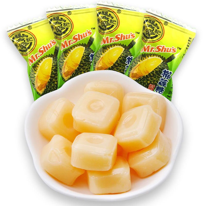 徐福记特浓榴莲糖500g约110颗散装婚庆喜糖果过年货旗舰店官网