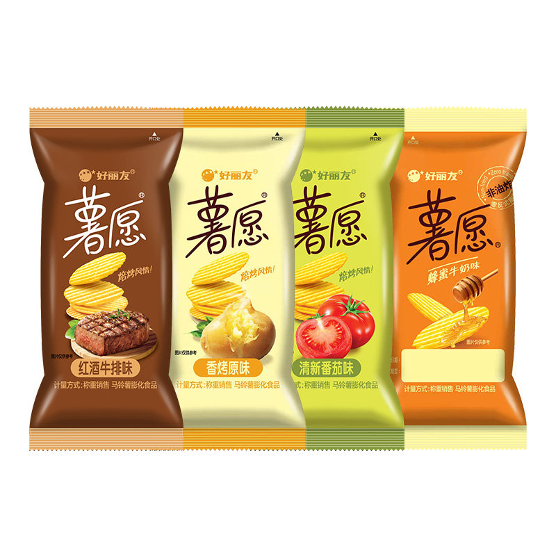 好丽友薯愿薯片散装番茄薯条土豆膨化休闲零食膨化食品