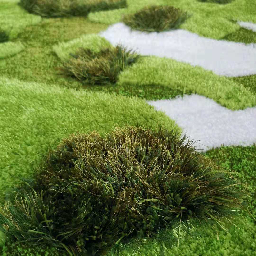 绿色草地圆形森林地毯卧室衣帽间儿童设计师创意地毯