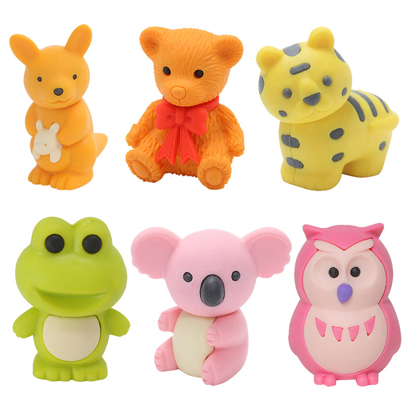 日本进口iwako橡皮可爱动物小猪小熊橡皮擦小学生橡皮