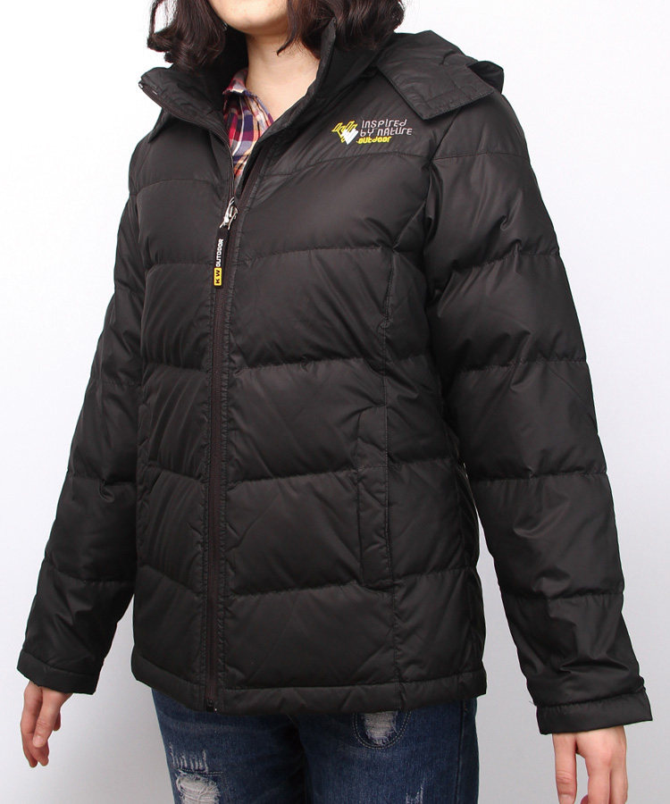 康威品牌正品女士保暖灰鹅绒拉链运动休闲连帽外套羽绒服