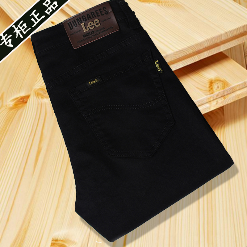 MUZHlLEE纯黑色牛仔裤男士2021新款直筒修身弹力加绒宽松休闲裤子