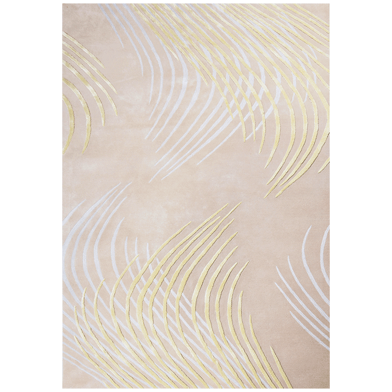 进口羊毛加丝手工定制高端意式纯色地毯米色地毯