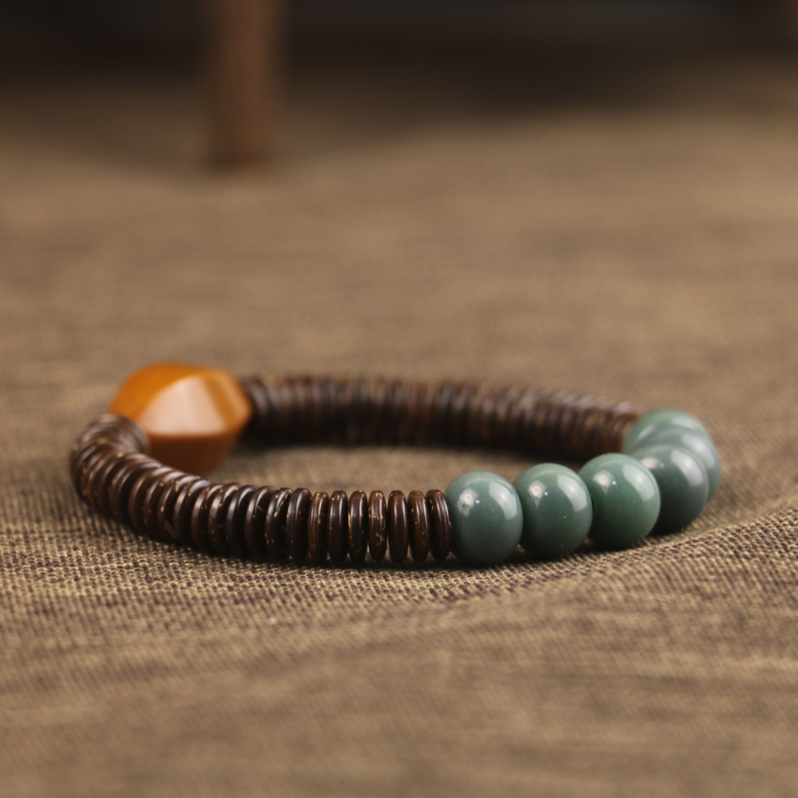 天然菩提橄榄椰壳原创男女女款手串民族风文玩佛珠