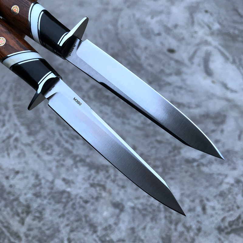 出口户外高硬度m390粉末钢刀美国沙铁多功能防身小直刀求生军小刀