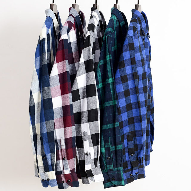 Spring and autumn frosted cotton plaid shirt men's Korean version warm long sleeve Plush Shirt Youth Men's fashion casual top Spring and autumn frosted cotton plaid shirt men's Korean version warm long sleeve Plush Shirt Youth Men's fashion casual top
