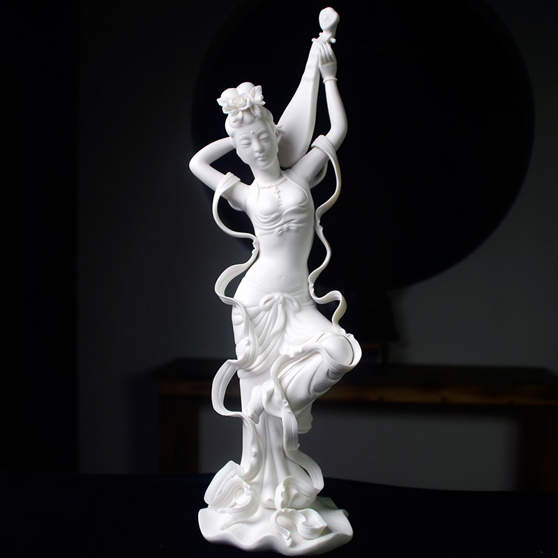 新中式飞天雕塑人物装饰桌面客厅神女敦煌工艺品摆件