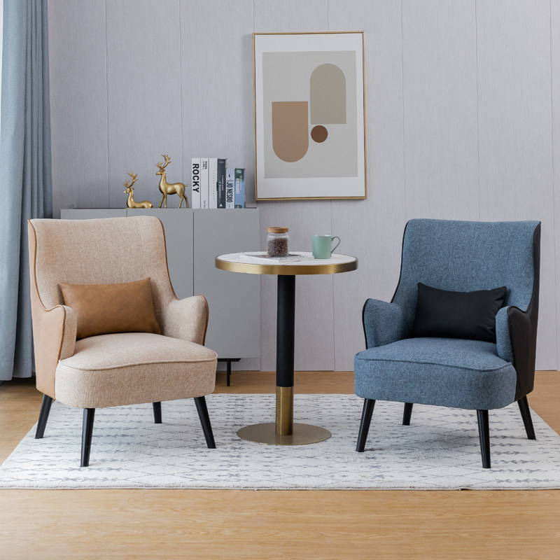 北欧轻奢单人沙发现代小户户型公寓客厅卧室懒人沙发