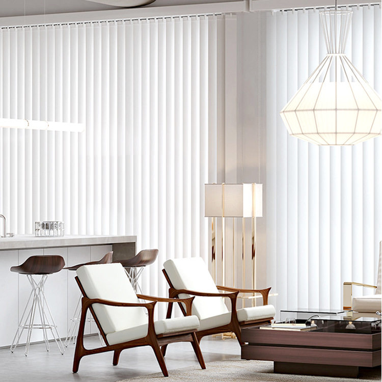 垂直帘竖百叶百叶窗窗帘亚麻办公室垂帘遮光防晒百叶帘